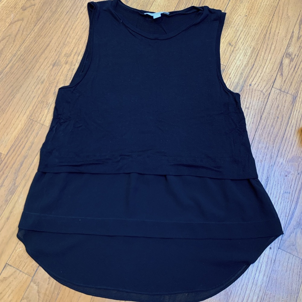 Michael Kors crew neck tank with sheer bottom size large
